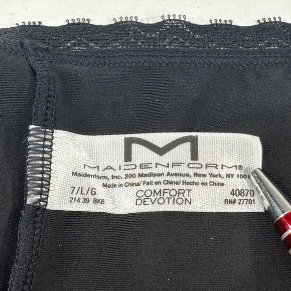 Maidenform Women's Size 7 Large Panty Comfort Devotion Cheeky Hipster Black New - Picture 3 of 9